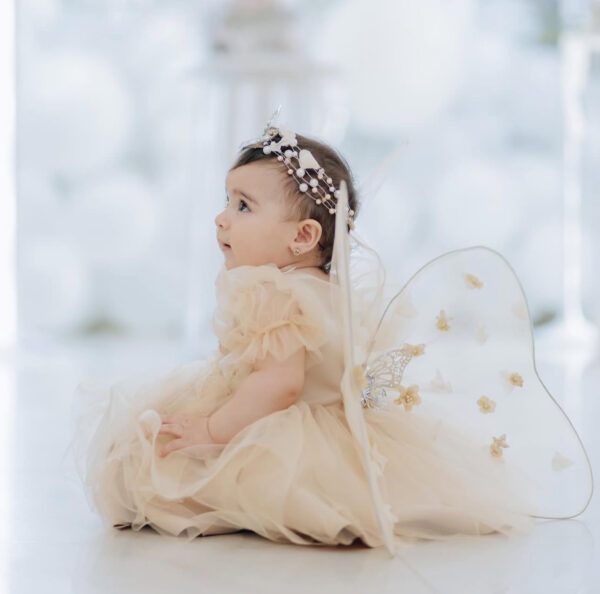 FAIRYTALE CREAM DRESS WITH WINGS - Image 4