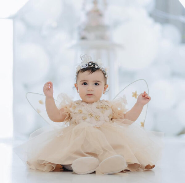 FAIRYTALE CREAM DRESS WITH WINGS